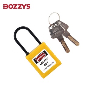 <span class=keywords><strong>Cadenas</strong></span> de sécurité jaune 4 mm de diamètre <span class=keywords><strong>à</strong></span> <span class=keywords><strong>clé</strong></span> identique avec anse en nylon de 38 mm certifié CE pour la sécurité électrique industrielle (LOTO) - Product Image 3