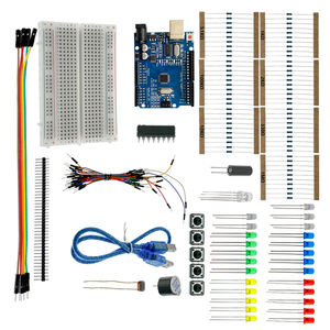 Kit de divertissement électronique DIY OKY1006-3, plateau d'expérimentation, câble, résistance, condensateur, LED, potentiomètre - Product Image 6