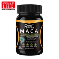 Complément alimentaire naturel à base de maca, pilules pour l'agrandissement du pénis, extrait 750 mg, 30 capsules, capsules de maca à base de plantes naturelles pour la vitalité masculine