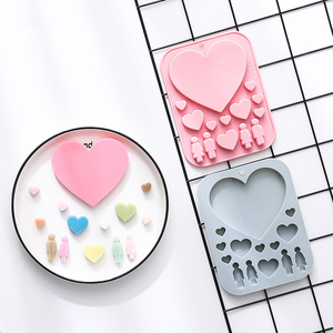 Moldes de Silicona con Diseño Temático de San Valentín, Reutilizables, de Grado Alimenticio, Lindos Moldes Magnéticos de Silicona para Chocolate, Dulces y Hielo - Product Image 1