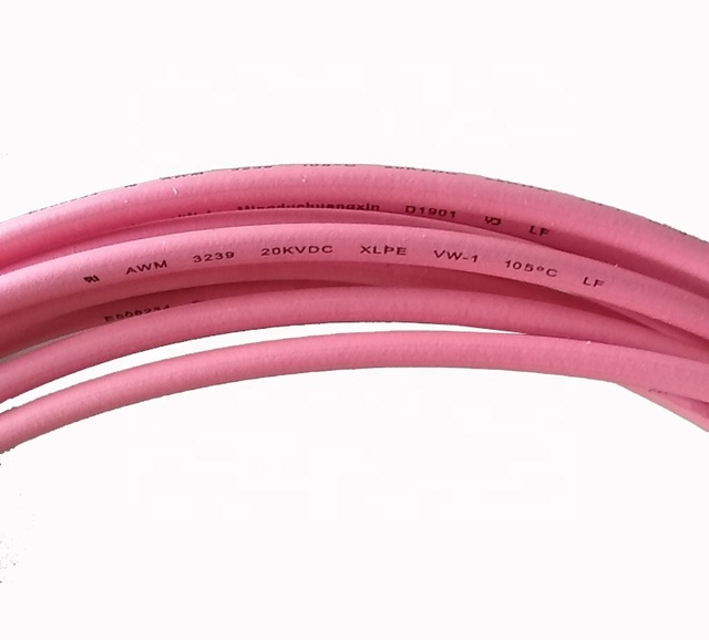 Fire Retardant High Voltage Cable UL3239 10KVDC 20KVDC 30KVDC 40KVDC 50KVDC Used for Anion Generator Industrial Appliances Czech