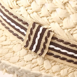 Sombrero de Paja para Mujer y Hombre, Unisex, para Primavera y Verano, Transpirable, con Protección Solar, Estilo Fedora, para Playa, Panamá - Product Image 5