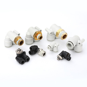 S-KQ2LU Tee Fittings Plastic <b>Quick</b> <b>Connector</b> Pneumatic Parts For Industrial Use - Product Image 2