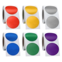 Autocollants adhésifs imprimés rotatifs 50 mm multicolores à six couleurs, les plus vendus, en stock, spécifiquement pour l'exportation transfrontalière