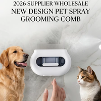 Cepillo Profesional Autolimpiante de Vapor para Eliminar Pelo de Mascotas, Masajeador para Perros y Gatos, Peine de Acero Inoxidable para Belleza y Limpieza de Mascotas