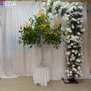 LEDA Nouveauté Décoration d'événements et de fêtes Arbre fleuri vert et jaune 1,8 m Arbre artificiel à couronne pleine et arrondie pour mariage - Product Image 4