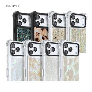 Étui de téléphone personnalisable pour femmes, tendance et protecteur, en nacre de coquillage, pour iPhone 17 16 15 Pro Max Air Series - Product Image 5