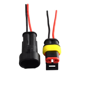 2 Pin Way su geçirmez elektrik konnektörü adaptör fiş W/tel AWG otomobil araç motosiklet - Product Image 6