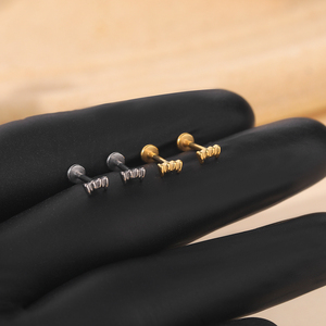 Lingchee Titan labret sụn Bông tai Ma Cà Rồng Răng Nanh cho tai xuyên PVD Halloween Helix ốc tai ốc xà cừ đinh tán - Product Image 5