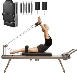 CZFITT Reformers de Pilates Version Étendue, Appareil de Yoga Pliable, Équipement de Lit Pliable, Reformer de Pilates Pliant en Métal - Product Image 1