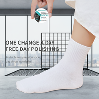 Chaussettes Compressées Sans Lavage Pratiques, Hygiéniques, Compactes, Respirantes et Élastiques pour Usage Quotidien, Idéales pour Hôtels, Spas et Voyages