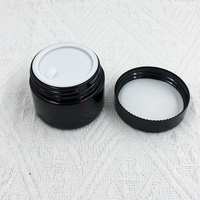 Vente en gros de pots en verre vides pour crème visage avec bouchon à vis, logo et couleur personnalisés, contenants pour crème de soin de la peau en carton