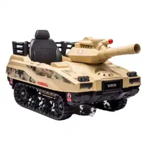 DLS New Model 24V Battery Operated Double-Drive Kids Ride on Tank Car Fire with Shells Other Toy Vehicles