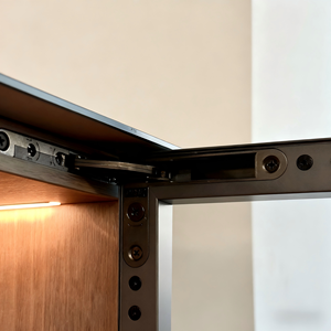 Hiện đại tối giản sang trọng Modular kim loại nhôm treo tường hiển thị trường hợp tủ với ánh sáng LED cho khách sạn phòng khách - Product Image 4