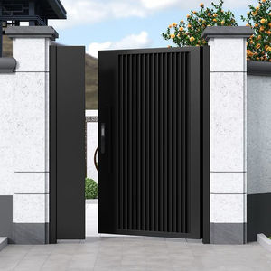 Puertas <span class=keywords><strong>de</strong></span> valla <span class=keywords><strong>de</strong></span> <span class=keywords><strong>aluminio</strong></span> <span class=keywords><strong>exterior</strong></span> y puerta abatible deslizante para jardín doméstico-Modelado 3D ecológico <span class=keywords><strong>de</strong></span> diseño moderno disponible - Product Image 3