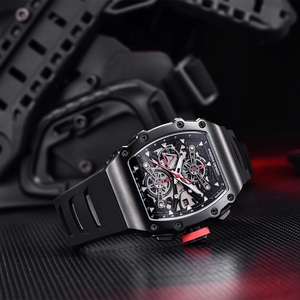 Montre à quartz Pagani Design PD-YS011 pour homme, cadran squelette, étanche, luxe, sport, tonneau, verre saphir, chronographe, montre-bracelet pour homme - Product Image 3