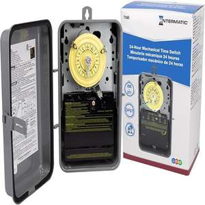 Temporizador Mecánico de 24 Horas WIN-WIN <span class=keywords><strong>EA</strong></span> T104 para Bomba de Piscina con Carcasa Metálica, <span class=keywords><strong>208</strong></span>-227V, 40A, 60Hz, DPST, 12 Operaciones de Encendido/Apagado - Product Image 1