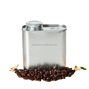 Tinplate Custom Square Coffee Package Tin Can 200gram Metal Coffee Bean Tea Packaging Box Canister With Degassing Valve