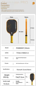 Nouveau <span class=keywords><strong>Devis</strong></span> 16mm T700 en <span class=keywords><strong>fibre</strong></span> de carbone nid d'abeille, raquette de pickleball hybride haut de gamme professionnelle en <span class=keywords><strong>fibre</strong></span> de titane, homologuée USA - Product Image 6
