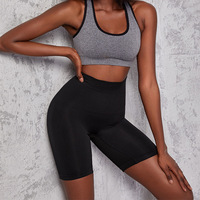 Pantalon de yoga taille haute sans couture pour femmes de taille supérieure sans friser post-partum Corset de ventre ferme Short de fesses respirant