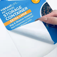 Étiquettes autocollantes synthétiques en plastique imperméables réutilisables à motif flocon de neige, prix de gros personnalisé, pour emballages de bonbons et aliments pour animaux de compagnie