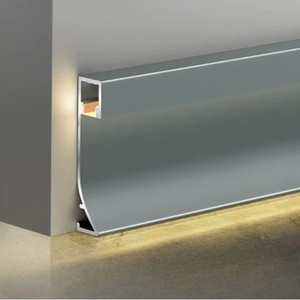Plinthe en aluminium éclairée par LED de haute qualité, complète avec joints d'angle, pour hôtels <span class=keywords><strong>et</strong></span> salons (projets d'aménagement) - Product Image 4