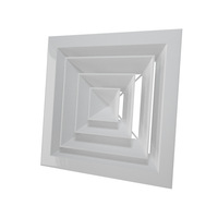 Diffuseur carré en alliage d'aluminium AD-S1 - Sortie d'air de plafond commerciale pour CVC