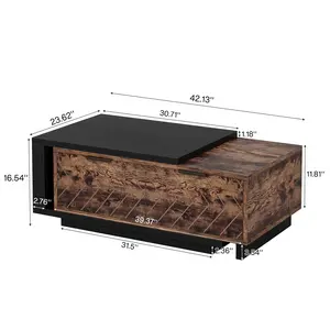 <span class=keywords><strong>Table</strong></span> <span class=keywords><strong>basse</strong></span> <span class=keywords><strong>rétro</strong></span> combinant une fonction de nidification pratique et des performances extensibles - Product Image 4