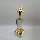 Trophée Personnalisé Abordable en Cristal Transparent, Récompense en Métal, Statue Dorée de Danseur, Gravure Laser, Décoration Sportive