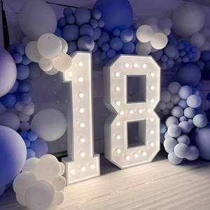 Lettres et chiffres géants en métal RGB néon de 3 à 4 pieds pour la décoration de mariage, les célébrations de remise des diplômes, les locations pour fêtes - Product Image 3