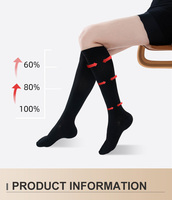 Chaussettes de compression pour femmes et hommes 20-30 mmHg, soutien de la circulation pour infirmières, voyages, vols, course à pied, usage quotidien