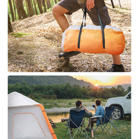 Tente pyramidale gonflable automatique légère de 6,7 kg, ouverture rapide, tissu Oxford imperméable pour la randonnée et le camping en bord de mer