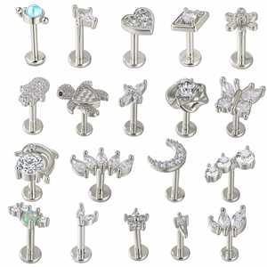 Pendientes de Acero Inoxidable con Revestimiento Dorado para Mujer, Joyería para Perforaciones de Oreja, Cartílago, Concha y Hélice, con Circonita - Product Image 4