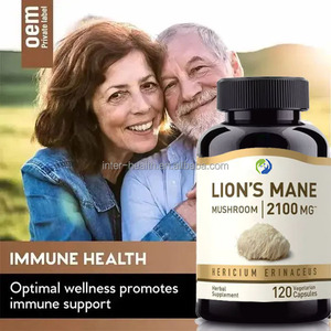 Cápsula de extracto de hongo melena de León orgánica de 500mg, suplemento cerebral de etiqueta privada, cápsulas de Melena De León para memoria y energía - Product Image 3