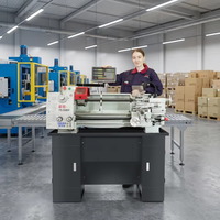 Tour de banc horizontal de précision FuSai FS-5580V 220V 750W homologué CE pour le bois et le métal, avec broche de fraisage et de perçage