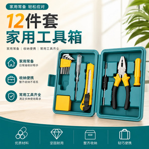 Small 12 Piece Hand Tool Set With Screwdriver Pliers Hex Keys Blade For Home Use - Product Image 5