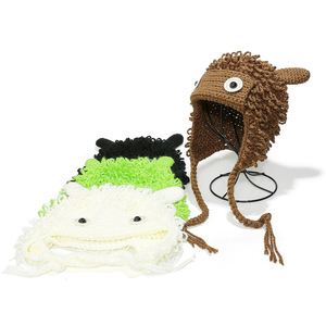 HZM-25559 Mùa Đông <span class=keywords><strong>Earflap</strong></span> Beanie Độc Đáo <span class=keywords><strong>Hat</strong></span> Acrylic <span class=keywords><strong>Handmade</strong></span> Crochet Phim Hoạt Hình Mũ Với Tùy Chỉnh Thiết Kế - Product Image 1