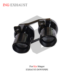 Terminali <span class=keywords><strong>di</strong></span> <span class=keywords><strong>Scarico</strong></span> in Acciaio Inox ING per Kia Stinger, Doppio Terminale con Accenti in Fibra <span class=keywords><strong>di</strong></span> Carbonio, Parti per Tuning Auto all'Ingrosso - Product Image 2
