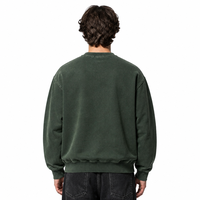 Sweat-shirt à col rond avec poche poitrine, pull décontracté style streetwear, commande en gros, vêtements pour hommes, modèle vierge en stock