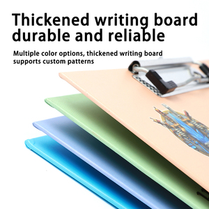 A4 dimensioni carta colorata in plastica PP appunti <span class=keywords><strong>con</strong></span> morsetto di stoccaggio e Clip di scrittura per ufficio scuola uso ospedaliero - Product Image 3