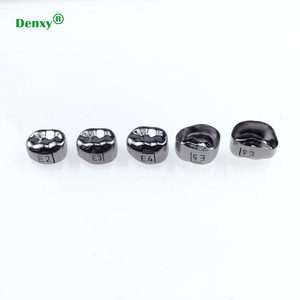 Denxy <span class=keywords><strong>Couronne</strong></span> <span class=keywords><strong>dentaire</strong></span> pédiatrique de qualité A+ préfabriquée en acier inoxydable pour molaires primaires, protection orthodontique manuelle, Classe II - Product Image 3
