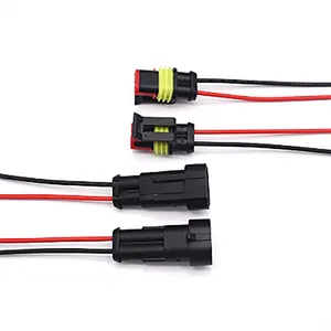 OEM 1.5mm Series 1P 2P 3P 4P 5P 6P Way Male Female Automotive Amp Waterproof TE Connector Plug Cable for Car