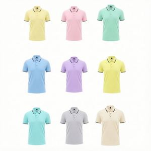 Polo tendance 2026, style minimaliste, personnalisation de marque, toucher doux, séchage rapide, vêtements de travail pour uniforme de personnel personnalisé multicolore - Product Image 2