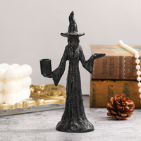 Adornos de Resina Ecológicos Hechos a Mano con Patrón Escénico Moderno, Candelabros, Decoraciones Oscuras de Halloween con Temática de Sacrificio de Brujas para Mesa
