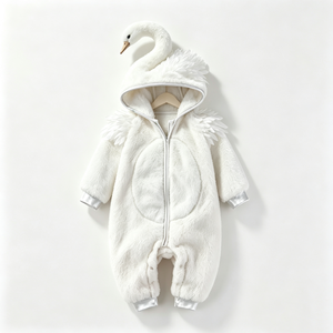 Traje personalizado con temática de cisne para sesión de fotos de bebés, disfraz de cisne para niños pequeños para Halloween, mono de cisne para recién nacidos, cisne de peluche para invierno - Product Image 4