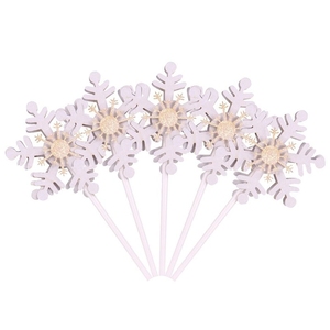 Decoraciones para Fiesta de Navidad, Juego de Adornos de Papel con Forma de Copo de Nieve y Guante de Invierno para Pasteles, Decoración para Fiestas de Cumpleaños y Buffets - Product Image 5