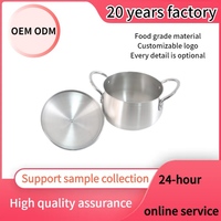 Ensemble de casseroles de cuisine classique en aluminium moulé de 5 pièces de 16 cm à 24 cm avec couvercle en métal, résistant au four et au lave-vaisselle