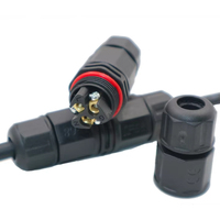Conector de Cable con Núcleo de Cobre para Luz LED, IP68 2P M20 Hembra, Chapado en Oro y Níquel, Impermeable, para Flujo de Corriente