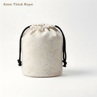 Sac à cordon en toile de coton recyclé haute résistance, respirant et robuste, avec corde épaisse, écologique, pour chaussures et voyages