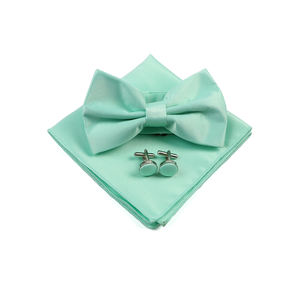 ชุดโบว์หูกระต่ายผ้าโพลีเอสเตอร์สีเขียวสีชมพูสีฟ้าสำหรับผู้ชายงานแต่งงานหูกระต่ายผ้าเช็ดหน้าสำหรับงานปาร์ตี้ของขวัญเสื้อเชิ๊ต - Product Image 4
